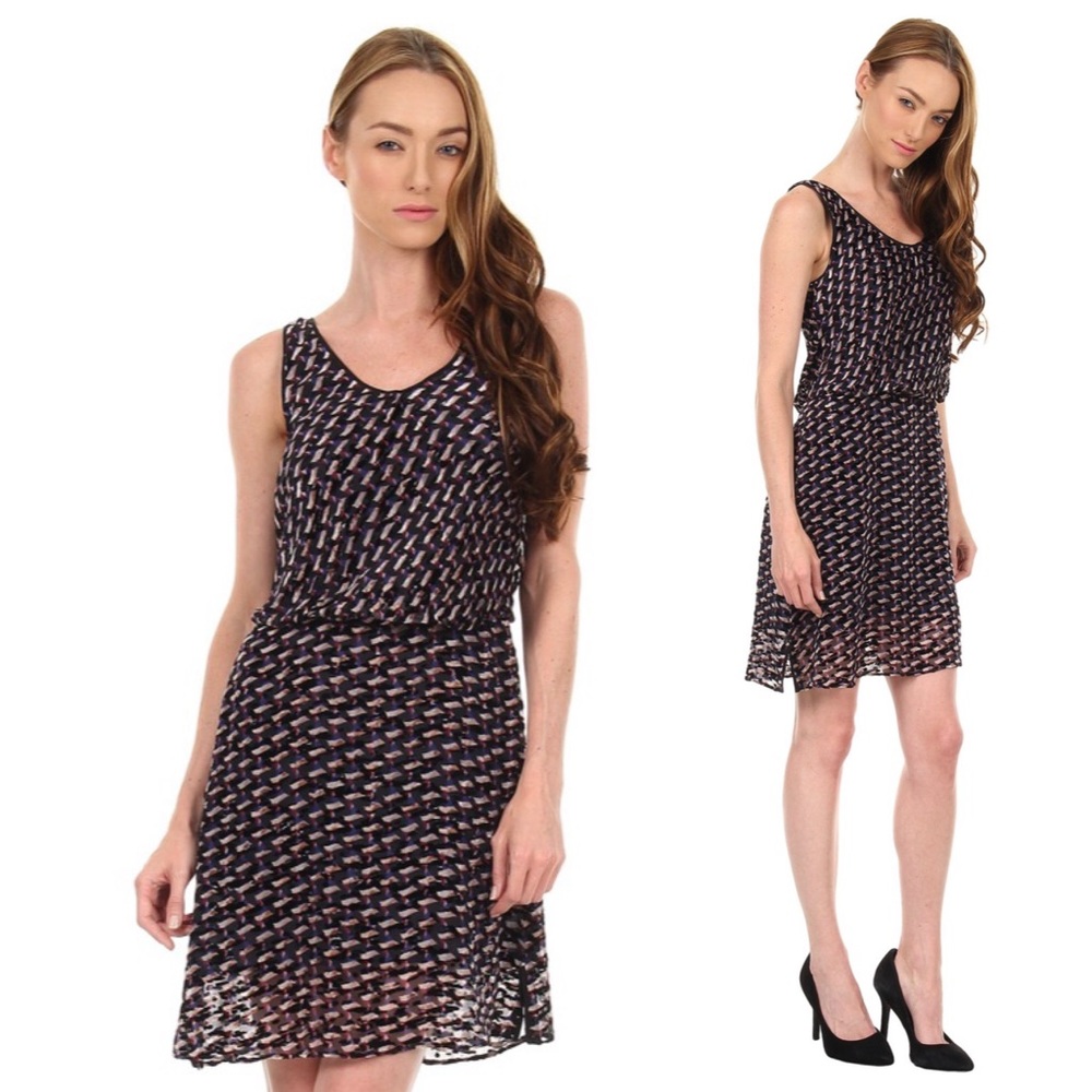 🚫SOLD🚫 Marc Jacobs Puzzle Piece Devore Velvet Dress Sz 6 - Picture 3 of 4